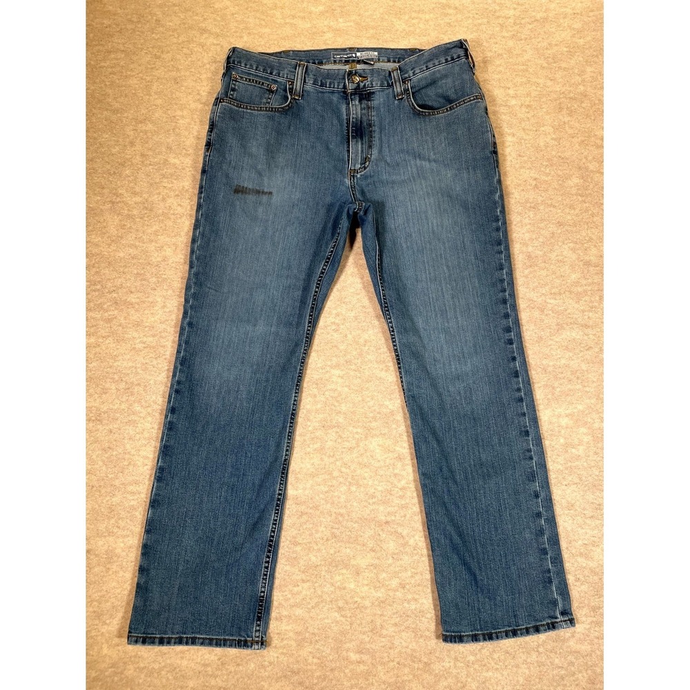 Carhartt Relaxed‎ Fit 5 Pocket Jeans Mens 36x30 Blue Denim Cotton Straight Leg